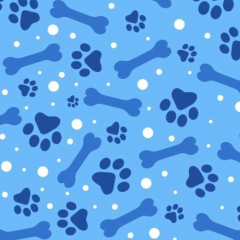 Potpourri of Novelty - DATDX-4363-4C-8 Paws & Bones Blue David Textiles