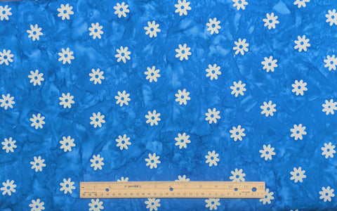 BATIK - Expressions Daisy Dots BT23405-295 Lapis Blue Fabric / White Flower Tjap