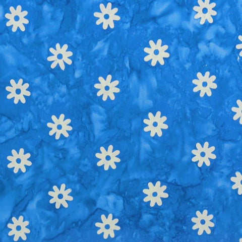 BATIK - Expressions Daisy Dots BT23405-295 Lapis Blue Fabric / White Flower Tjap