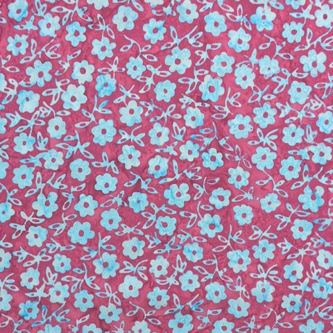 BATIK - Expressions Daisy Dots Prismatic Bliss BT23402-203 - Soft Red Fabric / Pale Blue Flower Tjap