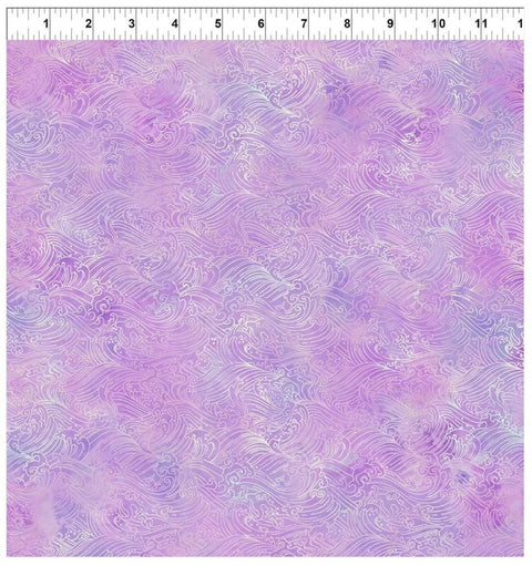 Oriental Gardens 10OG-3 Waves - Lavender by Jason Yenter for In the Beginning Fabrics