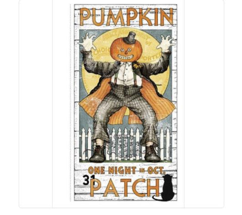 Pumpkin Patch Fabric Panel by J Wecker Frisch Great Joy Studio Riley Blake Designs Pattern PD14570 2024 ~ 24" x 43"