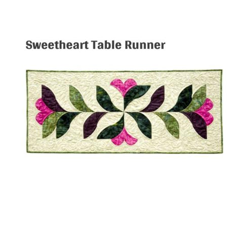 Sweetheart Table Runner Pattern by Southwind Designs / Finished Size: 18-1/2" x 42-1/2"