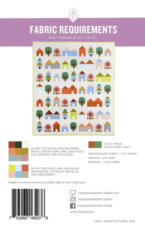 Tiny Town Quilt Pattern - Pen + Paper Pattern