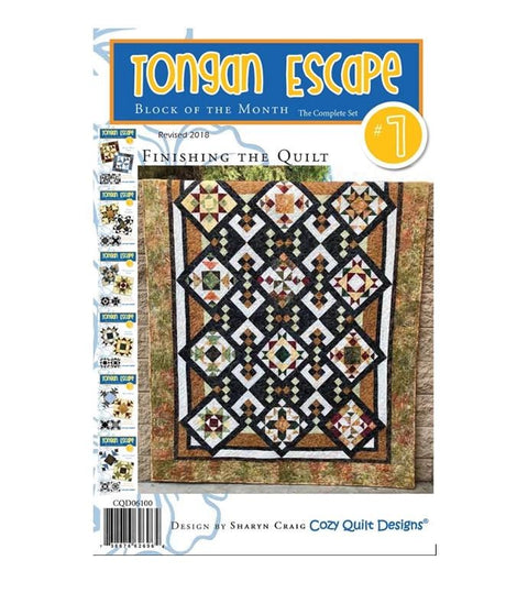 Tongan Escape Block of the Month Quilt Pattern (Complete) by Sharyn Craig Cozy Quilt Designs