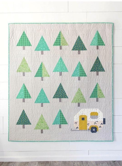 Up North Quilt Pattern - Pen + Paper Patterns / Finished Size: 59-1/2" x 68-3/4" / Standard Piecing / Skill Level - Beginner