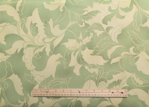 Boutique 16048-14 by Chez Moi for Moda - Green Fabric / Tan Giant Vine Print