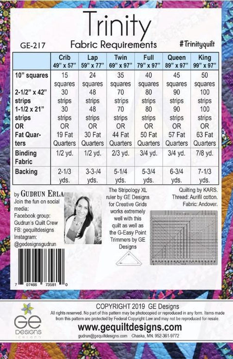 Trinity - Stripology Mixer Pattern GE-217 - GE Designs / 6 Size Options
