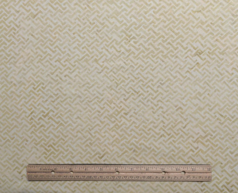 Hoffman California International Fabrics Batik L2564-A2 Antique Beige - Beige Fabric / Pale Green Diamond Plate Tjap