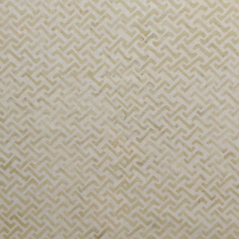 Hoffman California International Fabrics Batik L2564-A2 Antique Beige - Beige Fabric / Pale Green Diamond Plate Tjap