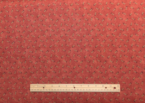 Bittersweet and Boo Sandi Gervais Moda - Red/Orange Tonal Fabric / Black, Tan Tossed "Boo" Print