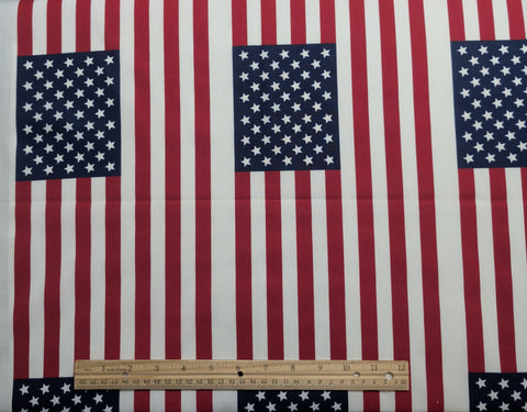 Faye Burgos Marcus Brothers Textiles - Red, White, Blue Flag Print Fabric