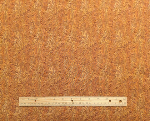 South Pacific 2467-22 Pacifica Paisley Terra Cotta Benartex - Terra Cotta Colored Tonal Fabric / Tone-on-Tone Paisley Print