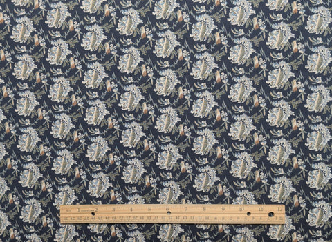 Ann Robinson Collection Shelburne Museum RJR Fashion Fabrics - Navy Fabric / White, Light Blue, Green Reproduction Style Print