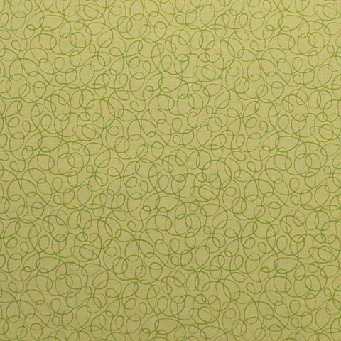 Playful Pups 02086-01 Paws for Thought Scribble for Benartex - Yellow Fabric / Green Scribble Print