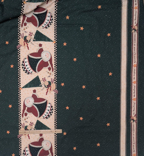 Christmas Triple Border Print 60" WIDE Fabric