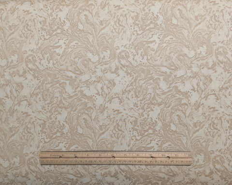 Benartex Inc - Tan and Cream Blender Fabric / Tan "Marble" Pattern