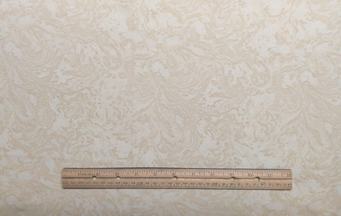 Benartex Inc - Cream and Tan Tonal Blender Fabric / Tan "Marble" Print