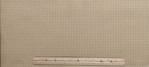 Golden Tan Micro Plaid Fabric - Selvage to Selvage Print