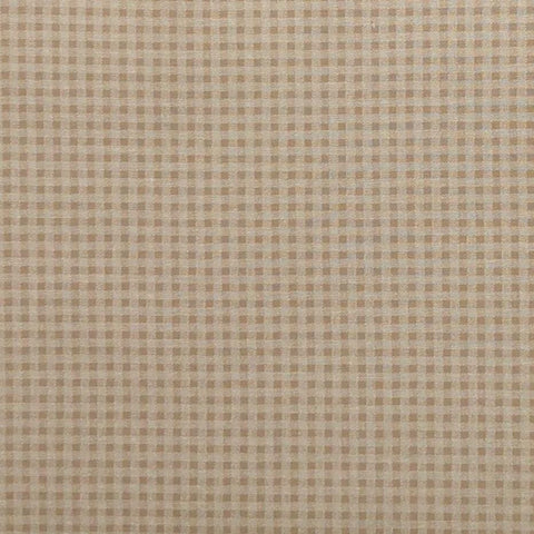Golden Tan Micro Plaid Fabric - Selvage to Selvage Print