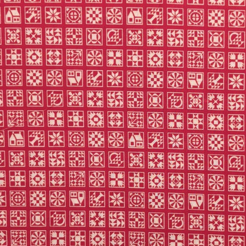 Red Fabric / White Quilt Block Print – Tx2 Quilt Shop