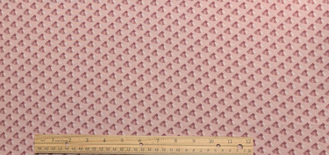 Springs Industries - Pink Fabric / Mauve Tonal Fan Print