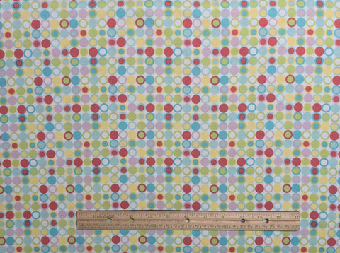Multiple Choice's G4059-12 PINK Hoffman California International Fabrics - White Fabric / Brightly Colored Dot Print