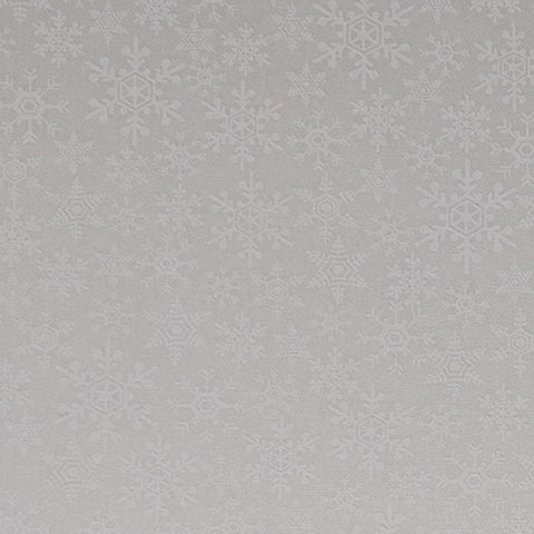 JoAnn Fabrics - White Tone-on-Tone Snowflake Print Fabric