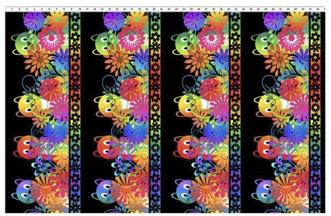 PAWsitivity 1PAW-1 Border - Black by Jason Yenter for In the Beginning Fabrics