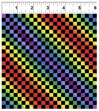 PAWsitivity 7PAW-1 Check - Black by Jason Yenter for In the Beginning Fabrics