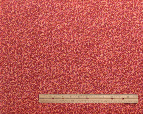 Lafayette BTR-5105-Cherry Blank Quilting 2010 - Red Fabric / Pink, Orange, Gold Print
