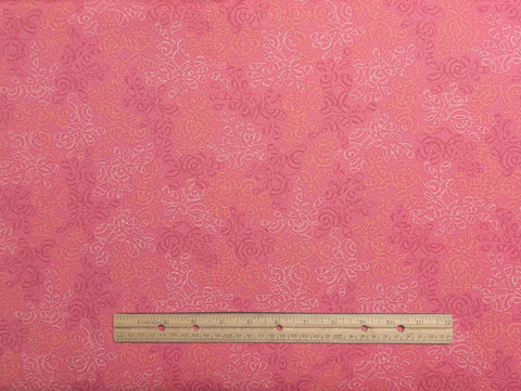 Nature Elements NE-111 Hot Pink Art Gallery Fabrics - Pink Tonal Stylized Flower Print Fabric