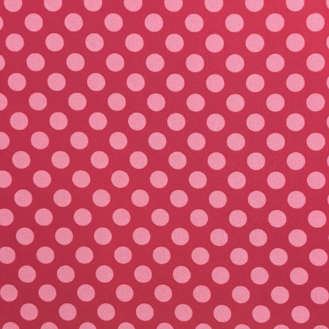 Michael Miller Fabrics CX1492-TA DOT Berry - Red Fabric / Pink Dot Print