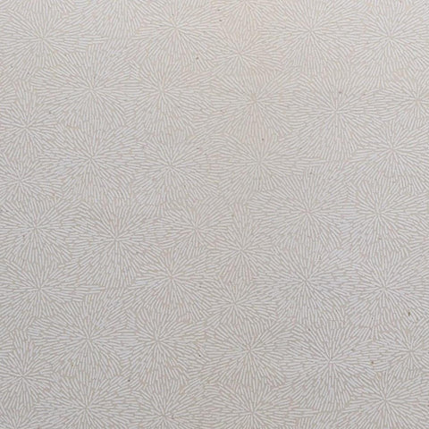 Cream Muslin Fleck Fabric / White Packed Chrysanthemum Print