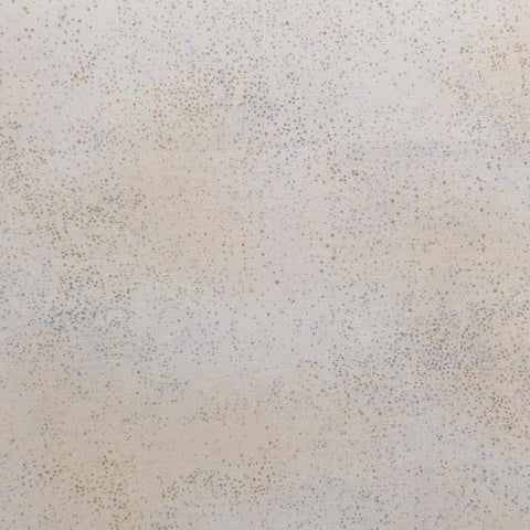 Angels & Wintergreen by RJR Fashion Fabrics - White and Pale Gold Tonal Fabric / Silver Metallic Glitter Pattern