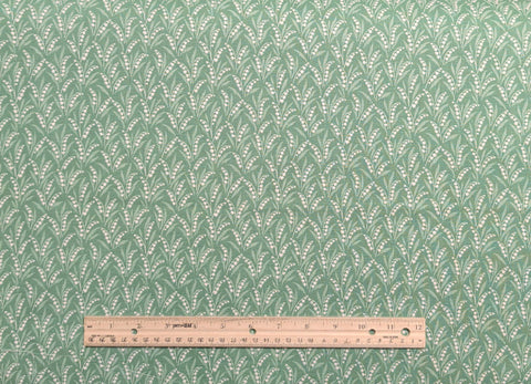 Judie Rothermel for Marcus Brothers Textiles - Green Fabric / White Flower Print