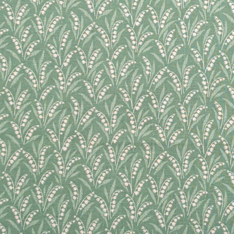 Judie Rothermel for Marcus Brothers Textiles - Green Fabric / White Flower Print