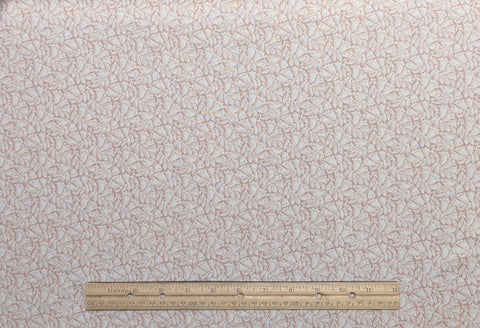 Basic Realities 1999 by Jinny Beyer for RJR Fashion Fabrics - Dusty Mauve Fabric / White Packed Flower Print