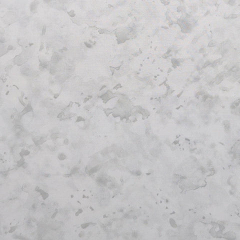 White Fabric / Gray/Green Watercolor Style Print - Selvage to Selvage Print