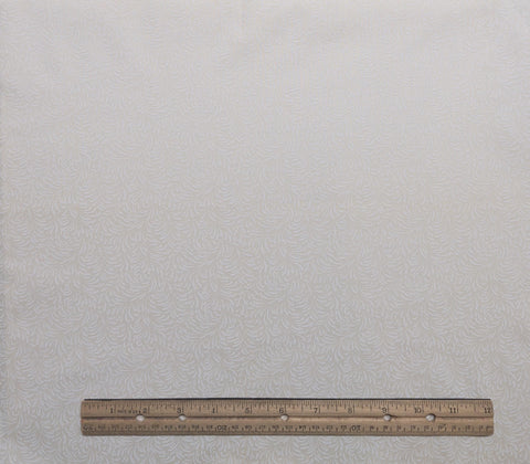 Light Tan / White Packed Flower Dot Print Fabric - Selvage to Selvage Print