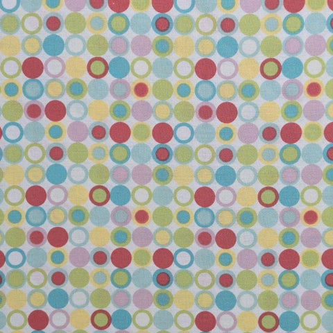 Multiple Choice's G4059-12 PINK Hoffman California International Fabrics - White Fabric / Brightly Colored Dot Print