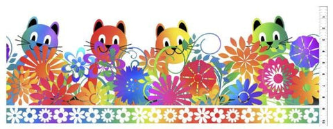 PAWsitivity 1PAW-2 Border - White by Jason Yenter for In the Beginning Fabrics