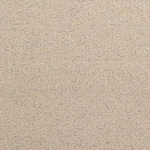 Dark Mushroom Colored Fabric / Black, Gray Dotted Swirl Pattern
