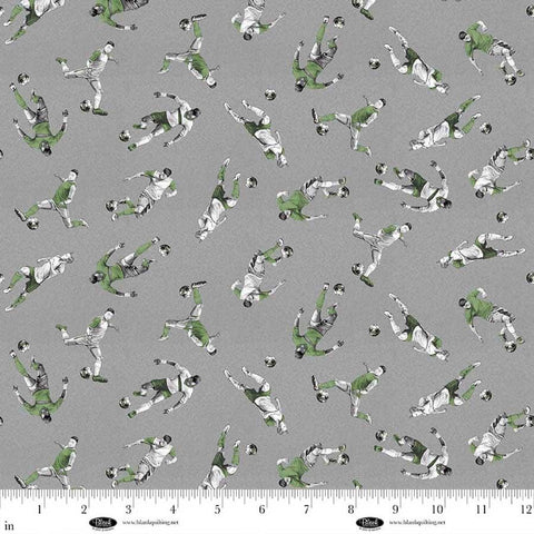 Goalbound by Urban Essence Designs Blank Quilting - Men Soccer Players Gray 4754-90