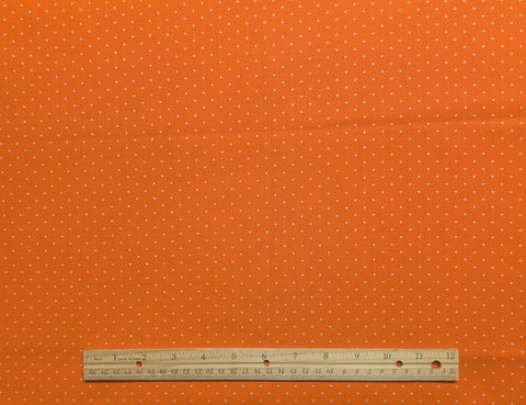 Springs Mills Inc - Orange Fabric / White Micro Dot Print