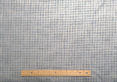Hoffman International Fabrics - Pale Blue Fabric / Silver Metallic Woven Print