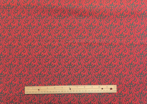 American Classics Collection Marcus Brothers Textiles - Red Tonal Fabric / Green Print