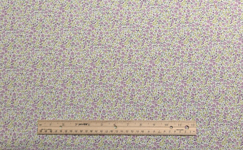 1930's Quilt Revival Collection Reproductions New England Quilt Museum RJR Fashion Fabrics - White Fabric / Lavender, Purple, Green Flower