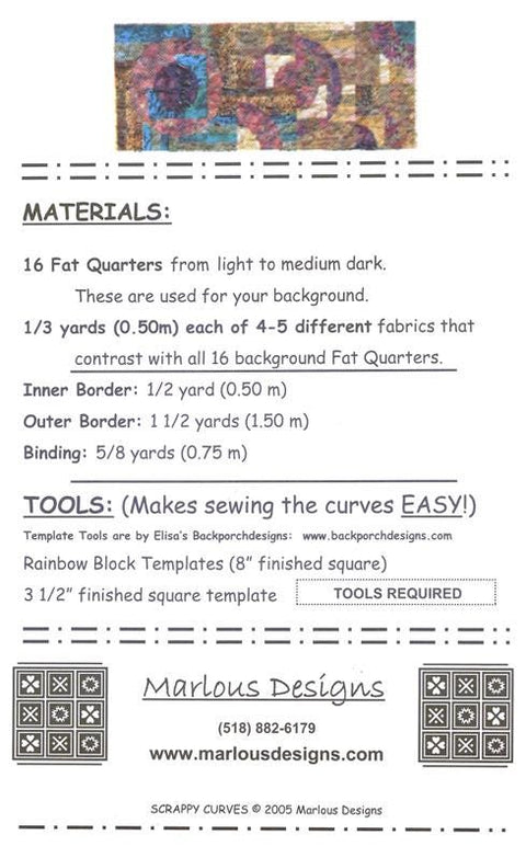 Scrappy Circles Quilt Pattern Marlous Designs MD9 / Fat Quarter Friendly