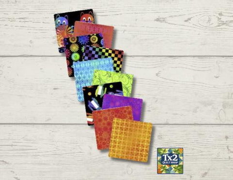 PAWsitivity by Jason Yenter for In the Beginning Fabrics - 10-Piece Fat Quarter Bundle (Black)